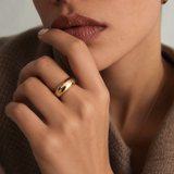 Gold Dome Ring - Dome Statement Ring - Gold Unisex Ring