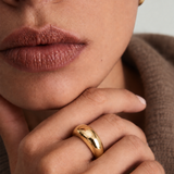 Gold Dome Ring - Dome Statement Ring - Gold Unisex Ring