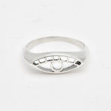 Gold Evil Eye Ring, Open Eye Band, Tribal Eye Ring