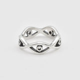 Infinity Eye Ring - Gold Amulet Band, Gold Eye Ring