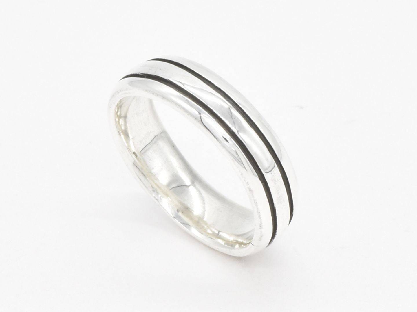 Silver Line Ring - Modern Silver Ring - Minimalist Silver Ring – Adina ...