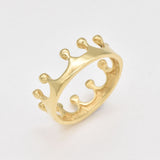 Gold Crown Ring - Gold Queen Band - Princess Ring