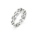 Unique Gold Band - Hollow Pattern Ring, Gold Statement Ring