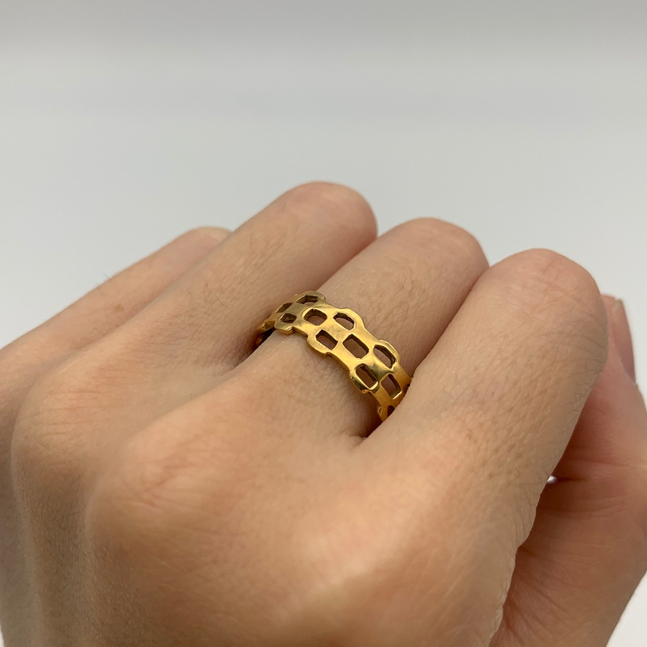 TE-087-R-0S: Gold Vermeil 18k