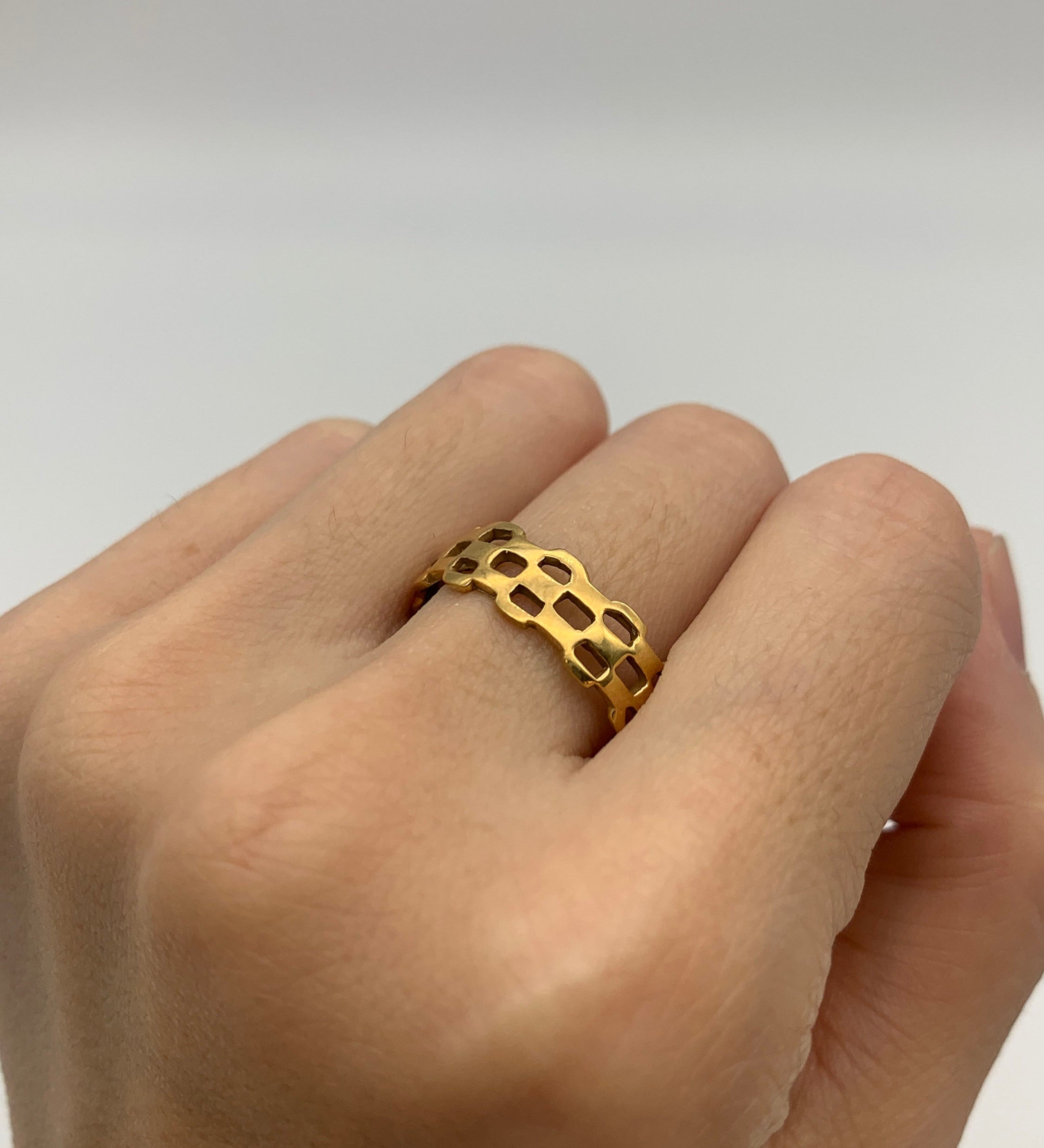 TE-087-R-0S: Gold Vermeil 18k