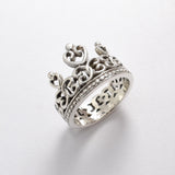 Gold Crown Ring - Queen Crown Ring, Vintage Wedding Band