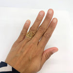 TE-077-R-0S: Gold Vermeil 18k