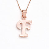 Gold Letter F Pendant - Alphabet Letter Necklace, Initial Letter F Pendant