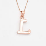 Gold Letter L Pendant - Alphabet Letter Necklace - Capital Letter L Pendant