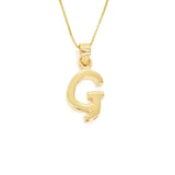 Gold Letter Pendant - Initial Letter Charm - Personalized Letter Necklace