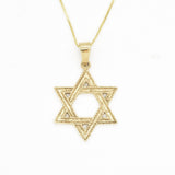 Hexagon Star Pendant - Vintage Star Necklace - Star of David Pendant