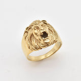 Lion Head Ring - Lion Signet Ring - Silver Lion Ring