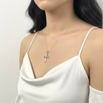 Charming Silver Gothic Cross Pendant in 925 Sterling Silver, perfect for everyday elegance and thoughtful gifting.