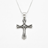 Vintage Cross Pendant - Silver Cross Necklace- Gothic Cross Pendant made in 925 Sterling Silver. Ideal for everyday wear and perfect for birthday gifting and special occasions.