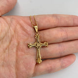 Vintage Cross Pendant - Gold Cross Pendant, Gothic Cross Style Necklace