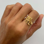 TE-100-R-0S: Gold Vermeil 18k