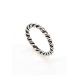 Twisted Silver Ring - Twisted Rope Ring - Minimalist Twirl Ring