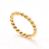Twisted Silver Ring - Twisted Rope Ring - Minimalist Twirl Ring