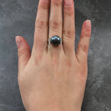 Real Pearl Ring, Black Pearl Ring, Natural Pearl, June Birthstone, Black Pearl, Real Pearl, Vintage Rings, 925 Silver Ring, Grey Pearl (557979316)