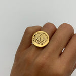 TE-101-R-0S: Gold Vermeil 18k