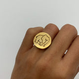 TE-101-R-0S: Gold Vermeil 18k