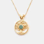 Natural Emerald Pendant made in 18k Gold Vermeil with Round Natural Green Emerald in Bezel setting, May Birthstone gift idea, symbolizes growth, harmony, and deep emotional healing, ideal for everyday wear and perfect for birthday gifting and special occasions.