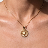 Gold Tree of Life Opal Pendant - Ethiopian Opal Tree Necklace, October Birthstone Necklace