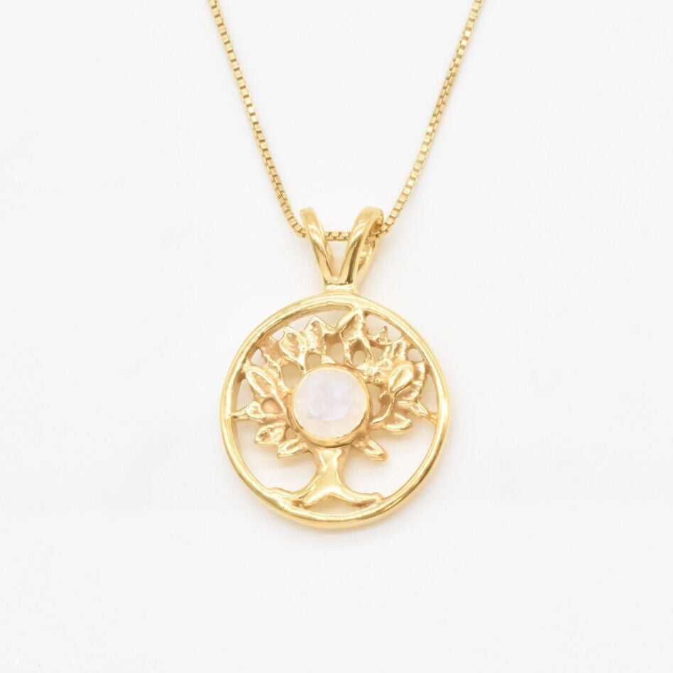 2849-P-nMOO: Gold Vermeil 18k Natural Moonstone