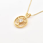 2849-P-cCZZ: Gold Vermeil 18k Created CZ Diamond