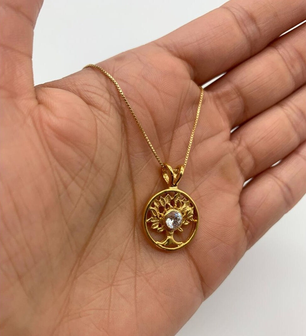 2849-P-cCZZ: Gold Vermeil 18k Created CZ Diamond