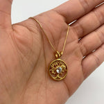 2849-P-cCZZ: Gold Vermeil 18k Created CZ Diamond
