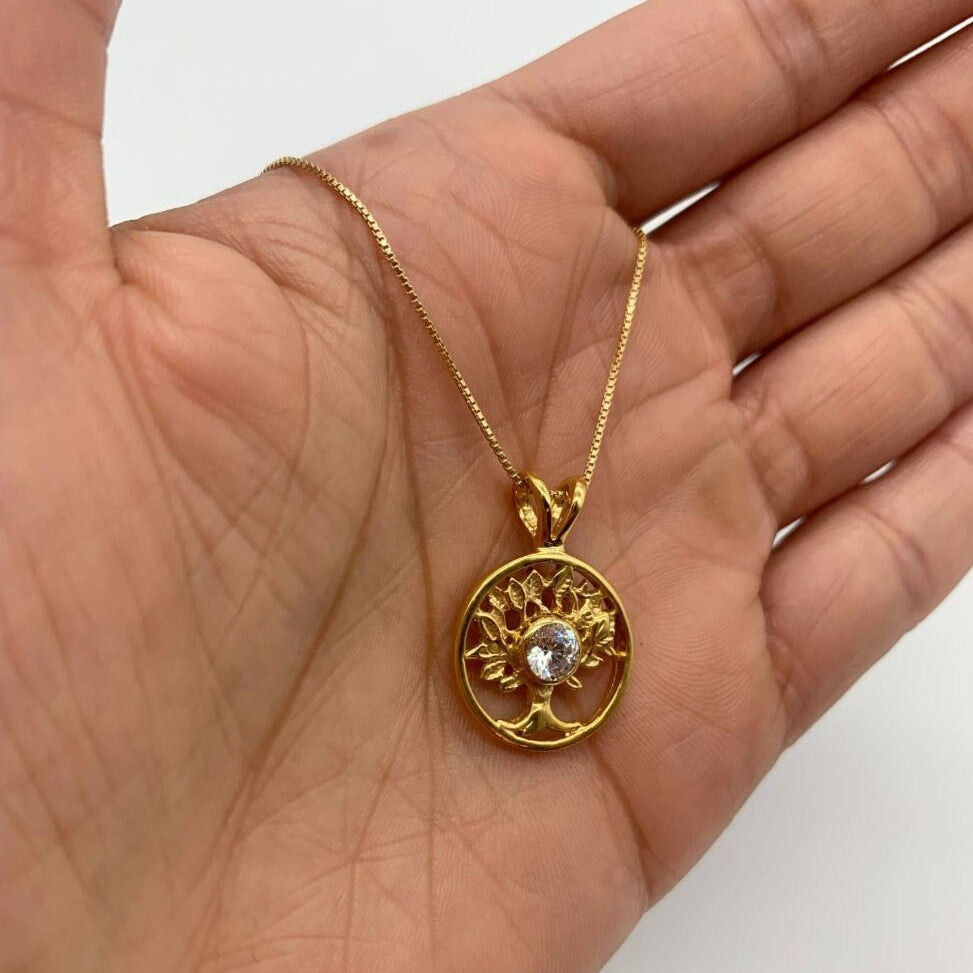 2849-P-cCZZ: Gold Vermeil 18k Created CZ Diamond