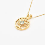 2849-P-nBTP: Gold Vermeil 18k Natural Blue Topaz