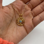 2849-P-nBTP: Gold Vermeil 18k Natural Blue Topaz