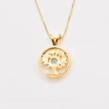 2849-P-nBTP: Gold Vermeil 18k Natural Blue Topaz