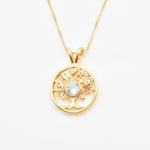 2849-P-nBTP: Gold Vermeil 18k Natural Blue Topaz