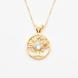 2849-P-nBTP: Gold Vermeil 18k Natural Blue Topaz