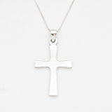Gold Men's Cross Necklace - Plain Cross Necklace, Gold Christian Necklace
