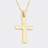 Silver Cross Pendant - Minimalist Cross Necklace-  Religious Necklace