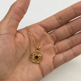 2849-P-nGAR: Sterling Silver 925 Natural Garnet