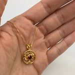 2849-P-nGAR: Sterling Silver 925 Natural Garnet