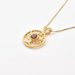 2849-P-nGAR: Gold Vermeil 18k Natural Garnet