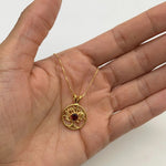 2849-P-nGAR: Gold Vermeil 18k Natural Garnet