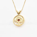 2849-P-nGAR: Gold Vermeil 18k Natural Garnet