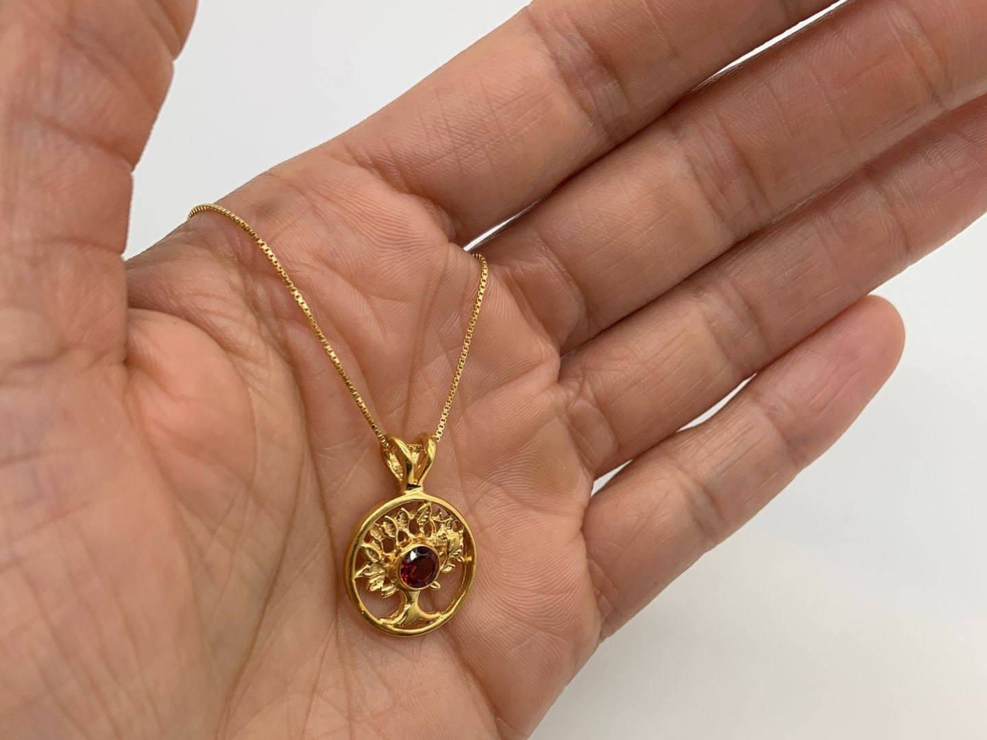 2849-P-nGAR: Gold Vermeil 18k Natural Garnet