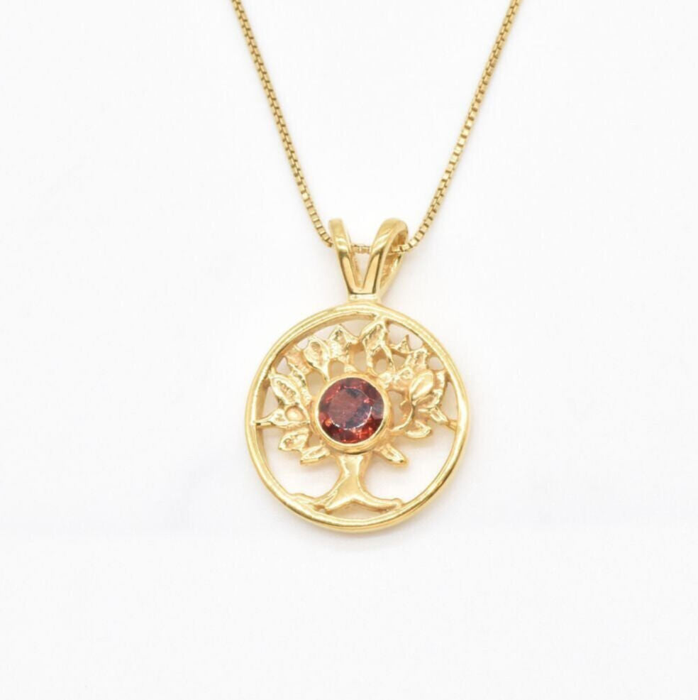 2849-P-nGAR: Gold Vermeil 18k Natural Garnet