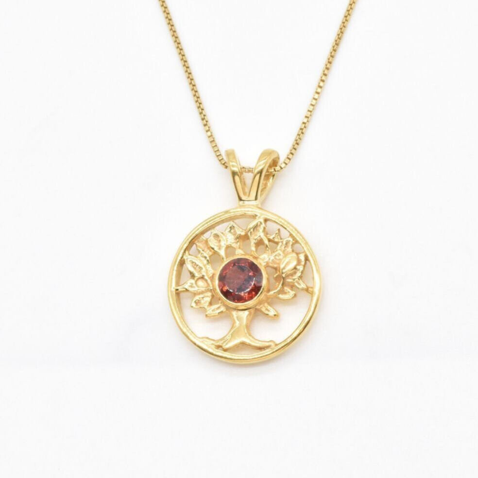 2849-P-nGAR: Gold Vermeil 18k Natural Garnet