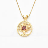 2849-P-nGAR: Gold Vermeil 18k Natural Garnet