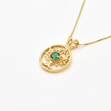 Stunning Created Emerald Pendant in 18k Gold Vermeil, ideal May birthstone gift for daily wear and celebrations.