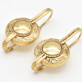 Silver Button Earrings - Vintage Button Earrings - Drop Button Earrings